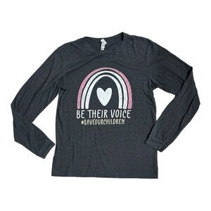 Save Our Children Women’s Long Sleeve Awareness Tee EUC